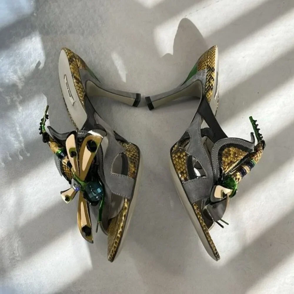 MiuMiu AW 2008 DragonflySlide Mules Heels - Picture 8 of 12